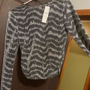 TOPSHOP sheer crop long sleeve